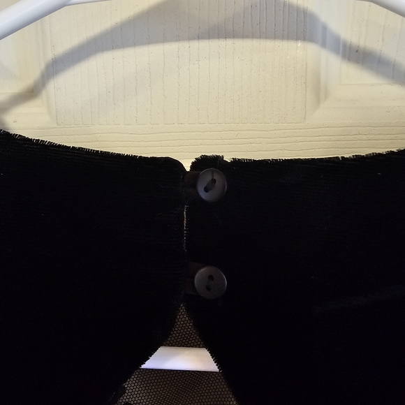 GUNNIE SAX Vintage Prom Party Tiered Dress Velvet Ruffle Mesh Floral Beadwork - Picture 8 of 12